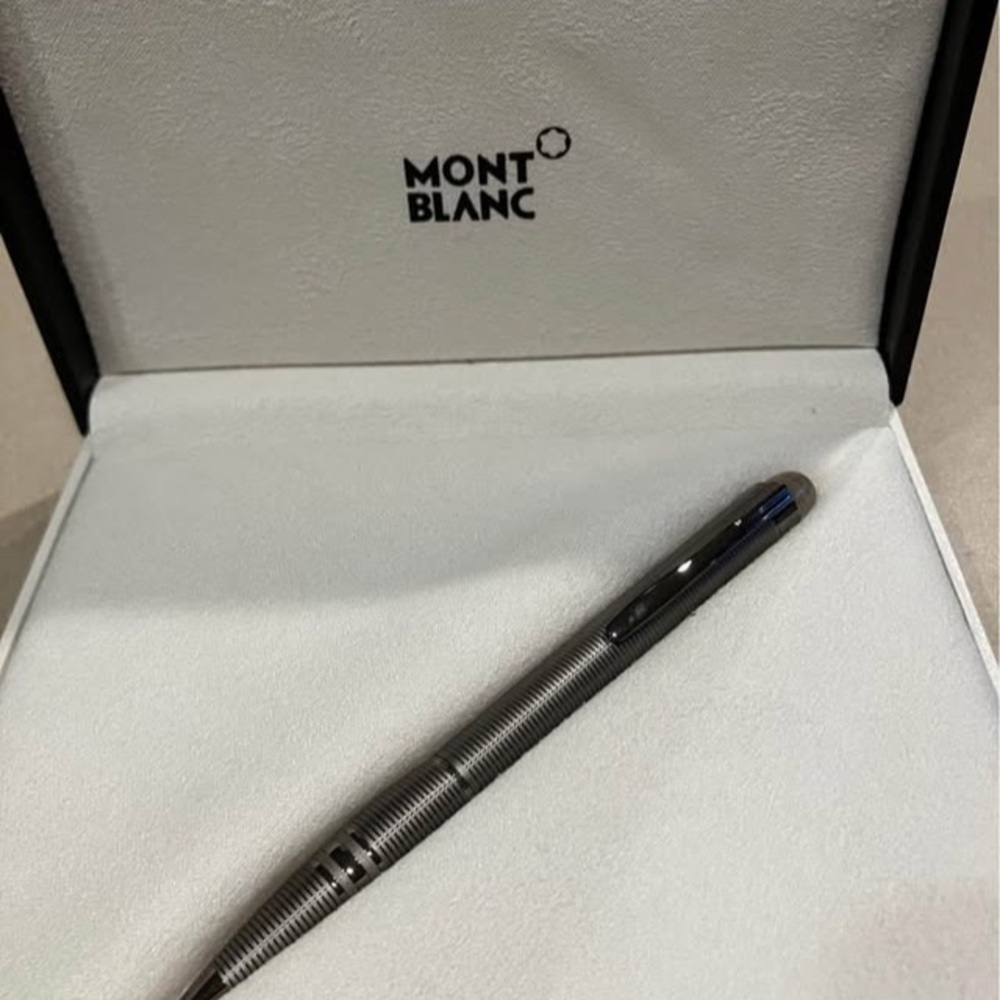 Mont Blanc Silver Pen with Signature Clip and Bands